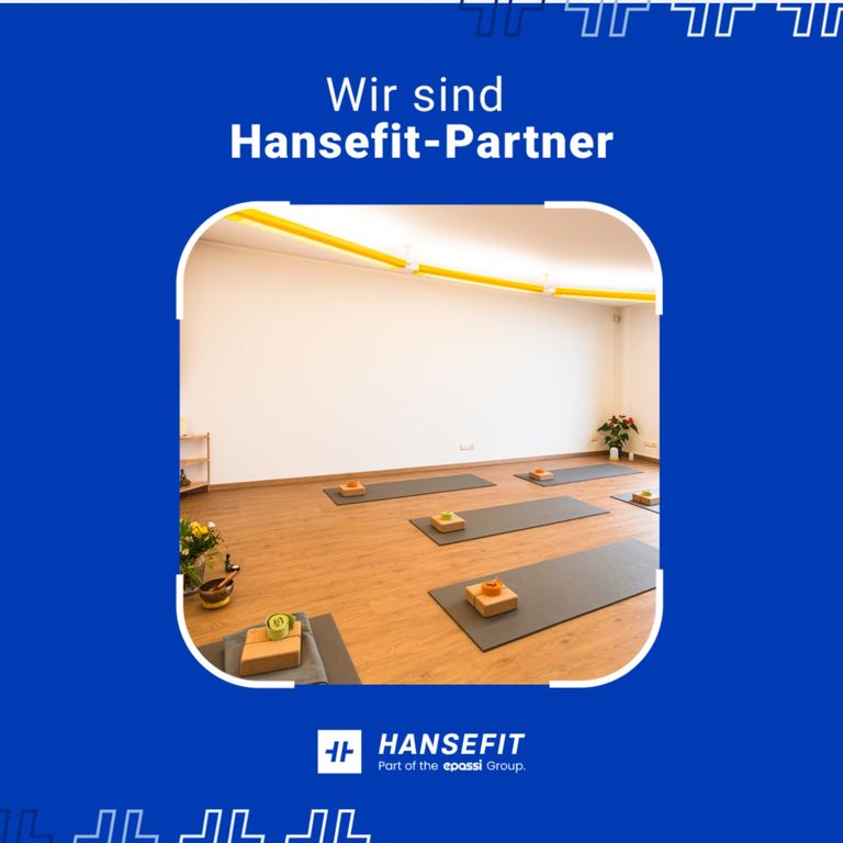 Hansefit Logo mit Yoga Momente Kursraum - Hansefit Partner