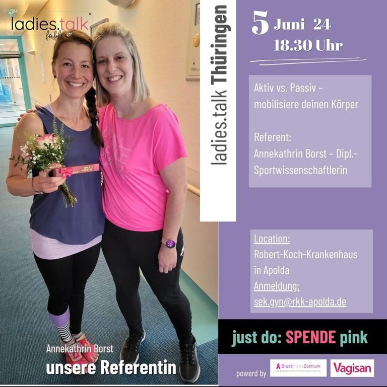 Kooperation mit RKK Apolda und think pink club Thüringen